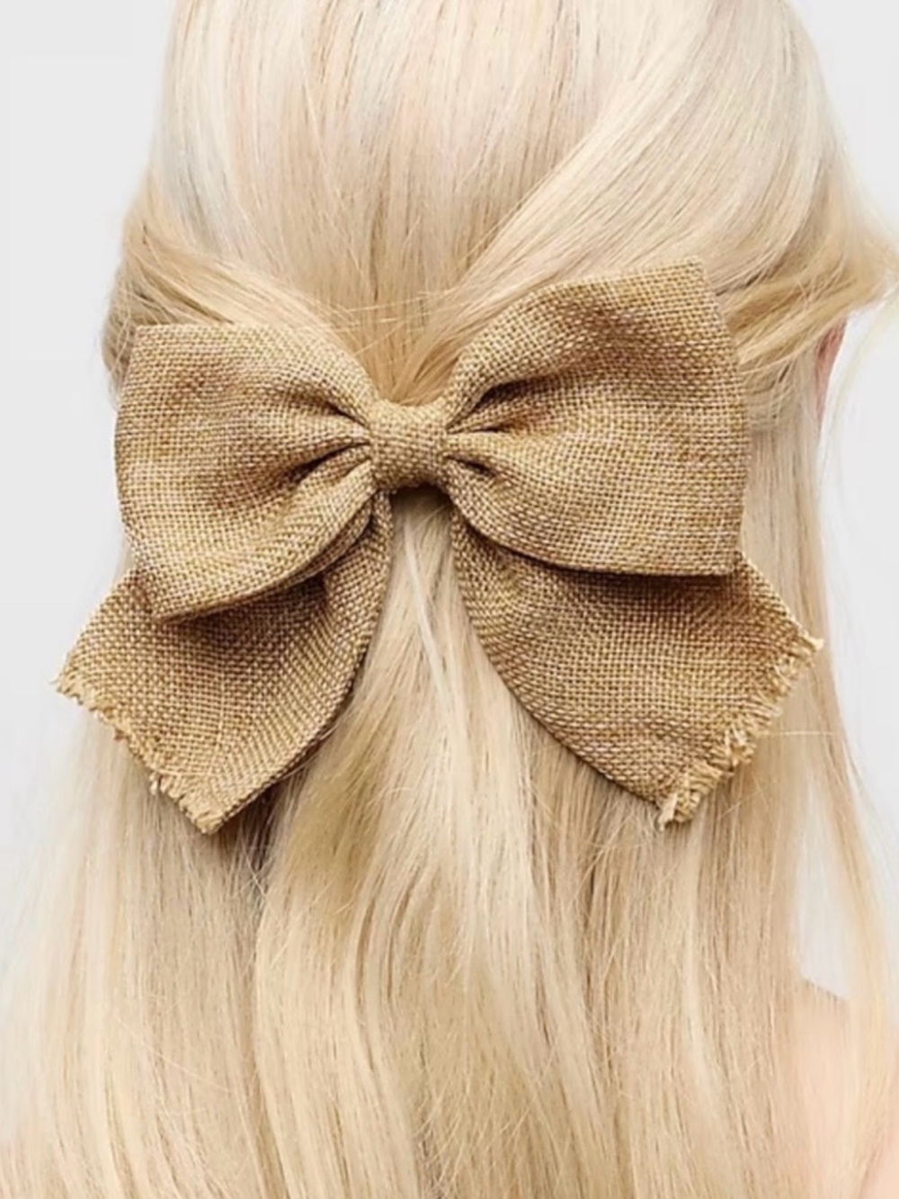 J. Crew Burlap Bow Hair Clip